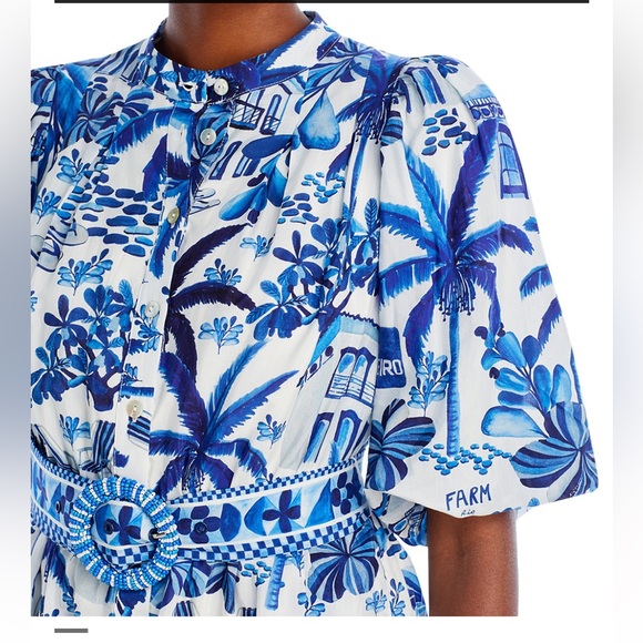 Farm Rio Sweet Rio Puff-Sleeve Mini Dress - Picture 5 of 9